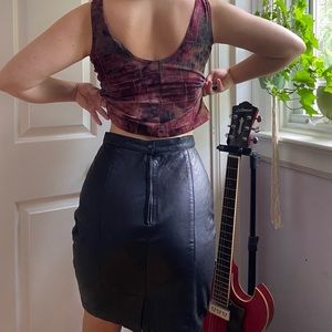 Vintage Danier leather skirt